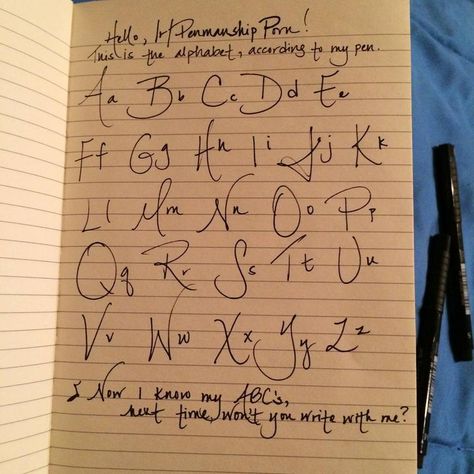 Mobile Upload - Imgur Handwriting Examples, Pretty Handwriting, Writing Fonts, Handwriting Alphabet, Alfabet Letters, Bullet Journal Ideas, Hand Lettering Art, Hand Lettering Alphabet, Cursive Handwriting