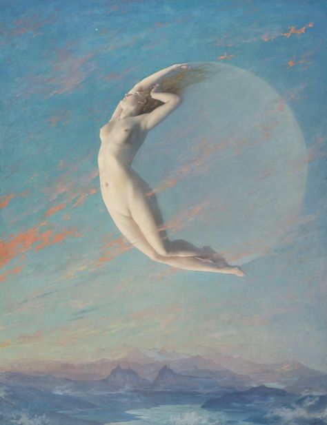 Home / Twitter Albert Aublet, Purva Ashada, Selene Goddess Of The Moon, Selene Goddess, Pisces Aesthetic, Goddess Selene, Art Mini Toile, Goddess Of The Moon, Pagan Goddess