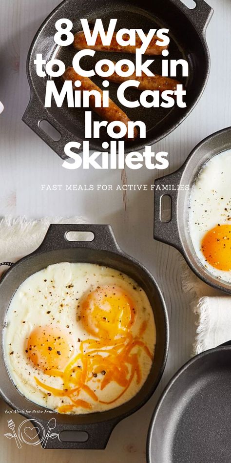 6 Inch Cast Iron Skillet Recipes, Mini Cast Iron Skillet Recipes Dinner, Small Cast Iron Skillet Recipes, Mini Skillet Recipes, Cast Iron Casserole Recipes, Mini Cast Iron Skillet Recipes, Cast Iron Frittata, Cocotte Recipes, Mini Cast Iron Skillet