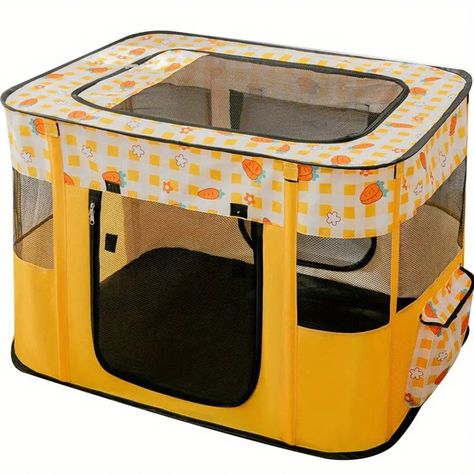 Portable Foldable Pet Playpen Pets Houses Dogs Cats - Temu Cat Playpen, Kitten House, Cat Tent, Pet Fence, Orange Bedding, Pet Playpen, Dog Playpen, Cat Cages, Tent Design