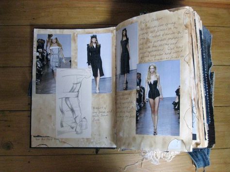 Fashion Sketchbook - layout of fashion images and sketchbook annotations Fashion Sketchbook Layout, Graphic Deisgn, Sketchbook Layout, Textiles Sketchbook, Fashion Technology, Hippie Fashion, Portfolio Book, Fashion Design Portfolio, Fashion Journals