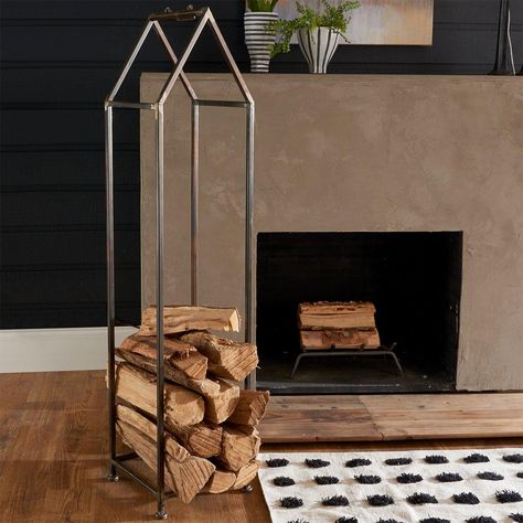 Wood holder for fireplace