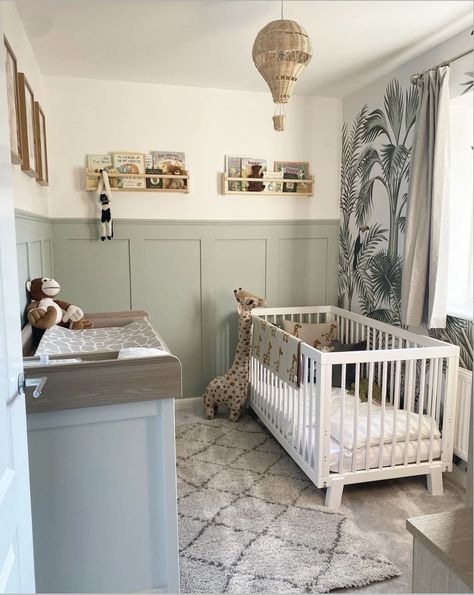 Sage Green Nursery Ideas, Cute Baby Boy Nursery, Green Nursery Ideas, Sage Green Nursery, Baby Boy Nursery Ideas, Boy Nursery Ideas, Small Baby Room, Cozy Baby Room, Boys Bedroom Makeover