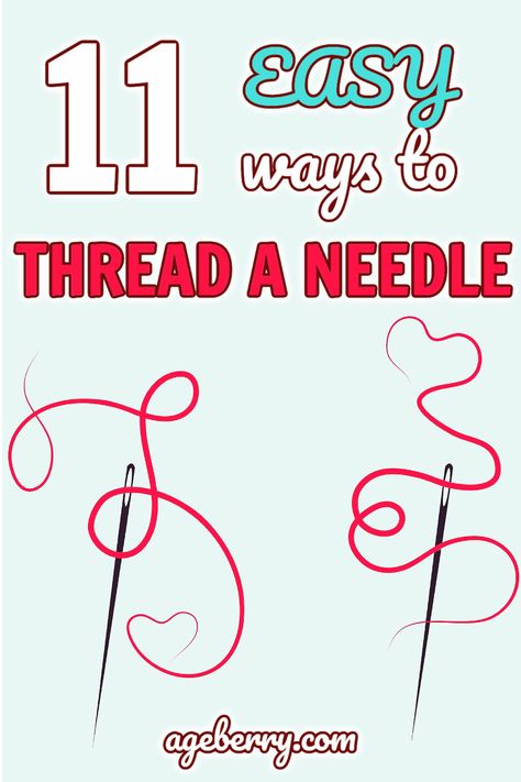 video sewing tutorial for beginner on threading a needle Sewing Knots Hand, How To Start Sewing For Beginners, Thread A Needle Easy Way To, Threading Needle Hacks, Easy Way To Thread A Needle, Threading A Needle Easy Way To, Needle Threading Hacks, How To Put Thread In Needle, Sewing By Hand For Beginners