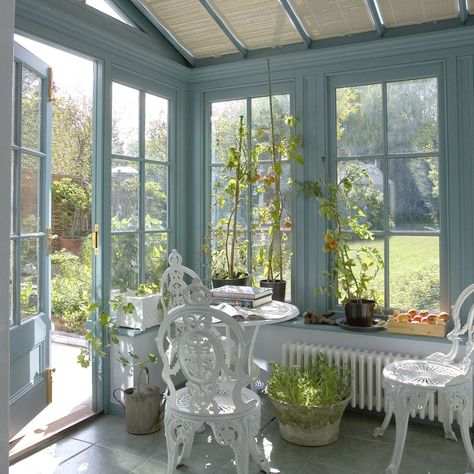 This Georgian-influenced conservatory is inspired by the magnificent Belton House in Lincolnshire.  The Belton, by The National Trust conservatory collection at [link url="http://www.valegardenhouses.co.uk/"]Vale Garden Houses[/link]  Like this? Then you'll love[link url="http://www.houseandgarden.co.uk/outdoor-spaces/features/wonderland"]Dreamy images of stately homes[/link] Small Conservatory Interiors, Conservatory Interiors, Small Conservatory, Lean To Conservatory, Conservatory Extension, Conservatory Interior, Conservatory Ideas, Belton House, Conservatory Design