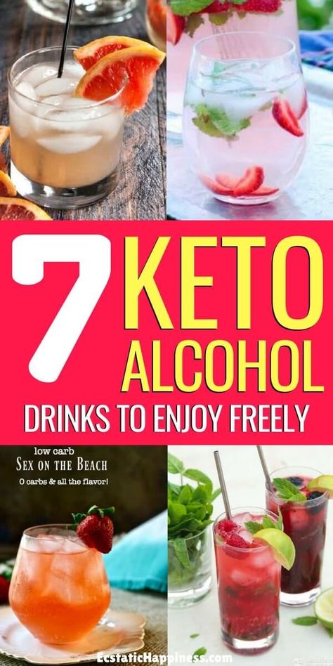 Keto Alcohol Drinks, Keto Alcohol, Desayuno Keto, Low Carb Cocktails, Keto Cocktails, Keto Drinks, Low Carb Drinks, Low Carb Diets, Keto Drink