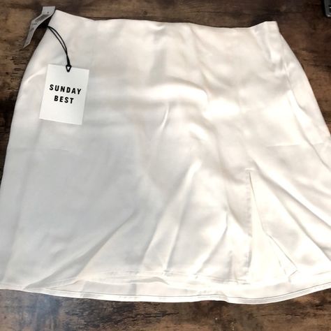 Aritzia: Sunday Best - Tatiana Skirt- Size 8 in Coconut Aritzia Skirt, Silk Tulips, Aritzia Dresses, Micro Skirt, Wrap Mini Skirt, Faux Leather Mini Skirt, Suede Mini Skirt, Best Black, Leather Mini Skirts