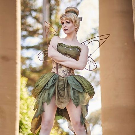 Tinkerbell Cosplay, Tinker Bell Cosplay, Faith Trust And Pixie Dust, Fairy Costume Diy, Tinkerbell Pictures, Fairy Cosplay, Muddy Girl, Ooak Fairy, Pirate Outfit