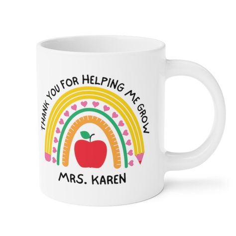 Coffee Cup Gift Ideas, Teachers Gift Ideas, Cup Gift Ideas, Gift Ideas For Teachers, Message For Teacher, Teacher Coffee Mug, Unique Teachers Gift, Daycare Providers, Teacher Mug