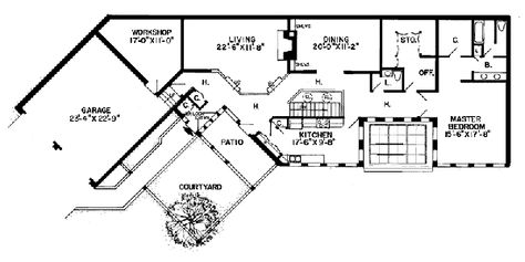 Halsgame Rustic Berm Home Plan 038D-0140 | House Plans and More Berm House, Underground House Plans, Earth Sheltered Homes, Sheltered Housing, Three Season Room, Rustic House Plans, Earth Sheltered, Underground Homes, House Plans And More