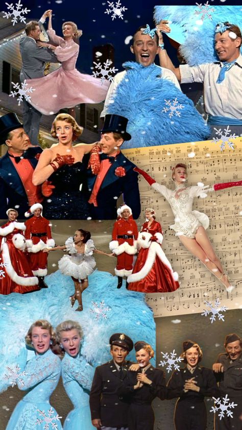 White Christmas Aesthetic Movie, Christmas Movie Photoshoot, White Christmas Movie Themed Party, White Christmas Movie Wallpaper, White Christmas Movie Decorations, Vintage Christmas Movies, White Christmas Movie Aesthetic, Christmas Movie Wallpaper, Christmas Movies Aesthetic