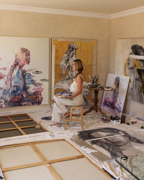 Some photos from the last months. Next week I will be out of the studio for summer break, but Im taking orders for October. I wish you all a lovely summer ☀️ #artist #contemporaryart #portraitpainting #artforyourhome #artistmother #artiststudio Successful Artist, Youtube Aesthetic, Dream Studio, Summer Break, Next Week, Artist Studio, The Studio, Portrait Painting, New Life