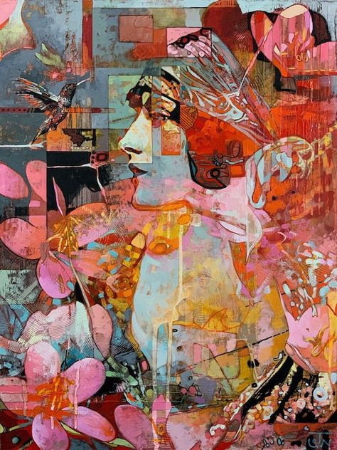 Soyut Sanat Tabloları, Intuitive Art, Figurative Artists, Arte Inspo, Floral Elements, Wow Art, Happy Spring, Abstract Portrait, Art Abstrait