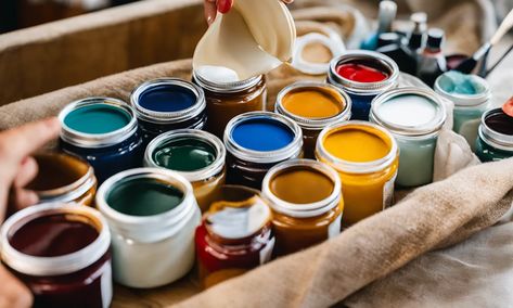 How To Turn Acrylic Paint Into Fabric Paint: A Step-By-Step Guide - North Shore Crafts Metallic Fabric Paint, Acrylic Craft Paint, Metallic Fabric, Fabric Paint, Step Guide, Fabric Painting, Painting Crafts, Acrylic Painting, Fabric