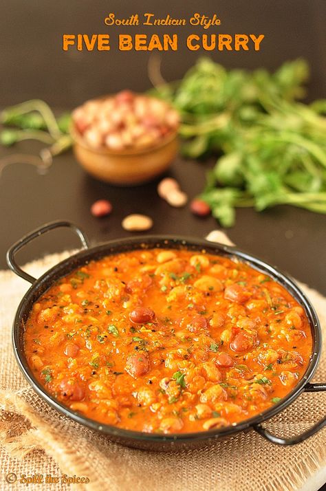 Bean Curry Indian, Curried Beans Recipe, Bean Curry Recipe, Indian Beans Recipe, Vegetarian Bean Recipes, Mix Vegetable Recipe, Dry Beans Recipe, Pulses Recipes, Bean Curry