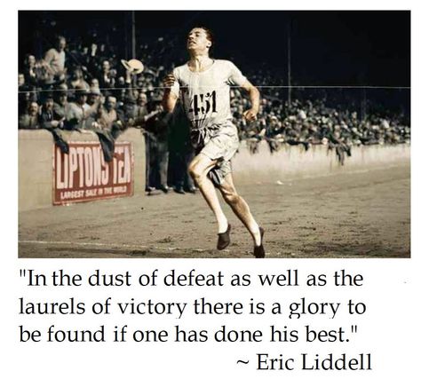 Eric Liddell on Glory Eric Liddell Quotes, Eric Liddell, Christian Athletes, Chariots Of Fire, Fire Quotes, Keep Walking, Reformed Theology, Winter Olympics, Track And Field