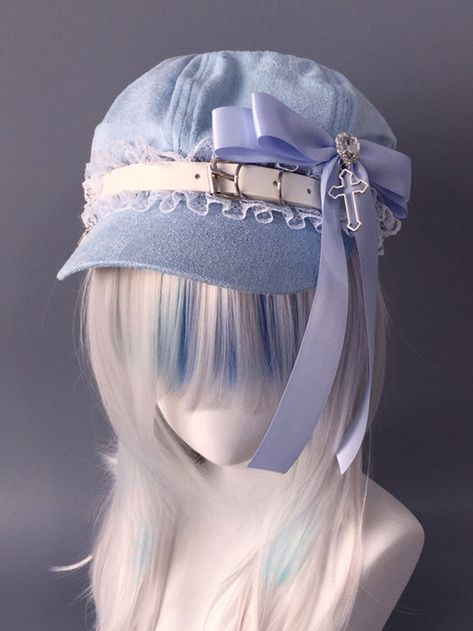 The price is for a hat only, others are not included. Beret Outfit, Cute Beret, Blue Hair Accessories, Funky Hats, Hat Aesthetic, Hair Hat, Types Of Hats, Cute Hat, Hat Accessories