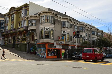 Haight Street, San Francisco St Francisco, Fog City, Haight Street, San Francisco Streets, 50s Diner, Service Area, Places In California, Urban Development, Living In San Francisco