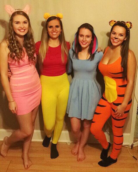 #halloween #winnie #pooh #bear #costume #bestfriends #tigger #piglet #eeyore #bffs Winnie The Pooh Costumes, Piglet Costume, Tigger Costume, Winnie The Pooh Costume, Winnie The Pooh And Tigger, Stitch Costume, Pooh And Tigger, Best Friend Halloween Costumes, Bff Halloween Costumes