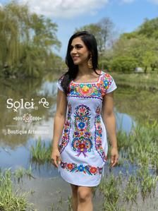 be53ee61104935234b174e62a07e53cfdesc36344080ri Senior Dress, Mexican Bridesmaid Dresses, Citizenship Party, Mexican Outfits, Gold Embroidered Dress, Colorful Floral Dress, Traditional Mexican Dress, Mexican Wedding Dress, Peruvian Art