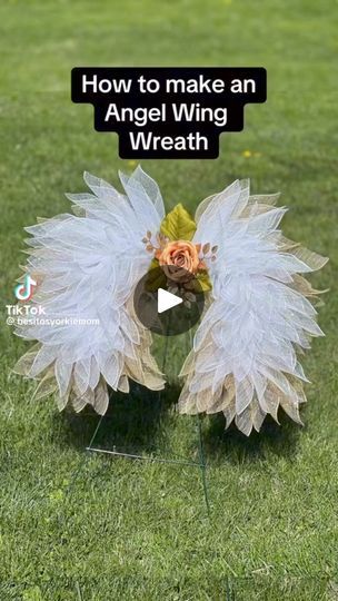 Angel Wing Wreaths, Angel Wings Wreath Diy, Angel Wreath, Angel Wing Wreath Diy, How To Make An Angel Wreath, Angel Wings Wreath, Angel Wing Wreath Tutorial, Angel Wing Wreath, Angel Wing Wreath Form