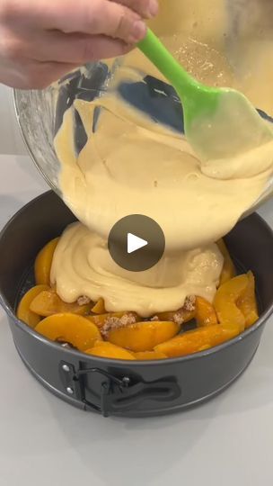 favorite peach summer soda cake

🎬 This video was produced by Network Media LLC and Jacky’s Kitchen | By Storytime | We have some brown sugar. Just
going right on top of our rinsed and drained peaches. In
our spring form pan. We have our yellow cake mix. This is our super moist. With our ginger ale. So we have
a ginger peach combo going on. Oh wow. You're just using soda.
Mm hmm. Easy soda cake. You don't need any butter or oil.
Oh my gosh. That's so cool. And this is 12 ounces. Give it a
good mix. This is going to make our cake super fluffy. Oh wow.
Look at that. All the bubbles. Mhm. I love the smell of the
ginger. Mhm. Okay so we have it all mixed together so nicely.
Wow that's beautiful. Mhm. Here we go. Right on top of our
peaches. Oh, yes. So delicious.
Beautiful. Give it a nice spr Spring Form Pan, Soda Cake, Spring Form, Ginger Peach, Yellow Cake, Yellow Cake Mixes, Ginger Ale, Peaches, Brown Sugar