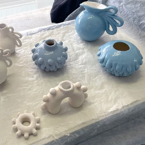 Fira Rietveld on Instagram: “• Blue Wave, super excited to have found a place to fire and to have started glazing some of my pieces again. In love with this Periwinkle…” Wave Ceramic, Super Excited, Blue Waves, Glaze, Ceramics, Blue, Instagram