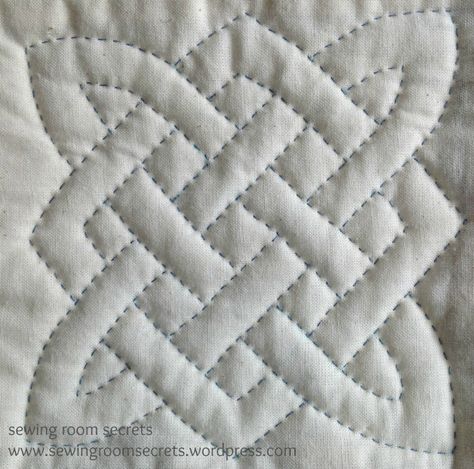 hand quilting                                                                                                                                                                                 More Trapunto Quilt, Hand Quilting Designs, Celtic Quilt, Hand Quilting Patterns, Quilting Stencils, Quilt Stitching, Quilting For Beginners, Quilting Techniques, Quilting Tips