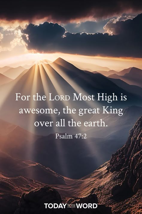 Psalm 47, Scripture Wallpaper, Gospel Quotes, Powerful Bible Verses, Great King, Bible Study Verses, Prayer Verses, Christian Bible Verses, Jesus Is Life