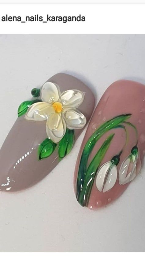 Easter Nails Ideas, Nail Art 2023, Nails With Flowers, 3d Nail Art Designs, 3d Flower Nails, Floral Nail Art, Nail Art Designs Videos, Easter Nails, Flower Nail Art