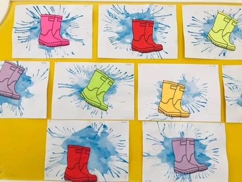 Rain Activity Preschool, Rain Crafts Preschool, Water Theme Preschool, Rain Crafts, Preschool Weather, Weather Theme, Summer Camp Crafts, For Educational Purposes Only, Teaching Toddlers