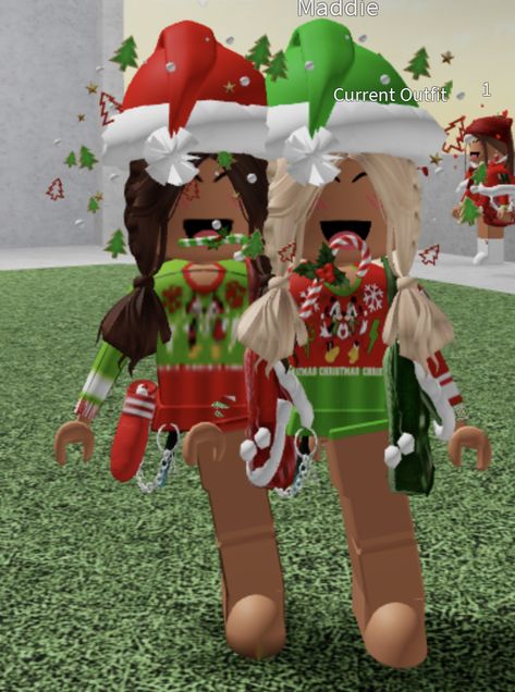 Preppy Roblox Christmas Outfits, Preppy Christmas Roblox Avatar, Christmas Roblox Avatar, Christmas Pfp Aesthetic, Preppy Xmas, Preppy Christmas Outfit, Roblox Preppy, Christmas Pfps, Preppy Ideas