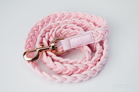 Rope Dog Leash, Cat Leash, Leather Dog Leash, Dog Boutique, Rope Dog, Pet Leash, Luxury Pet, Dog Lead, Pink Dog