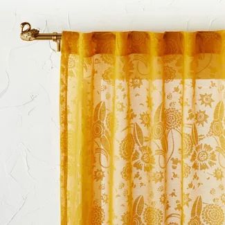 Opalhouse Designed With Jungalow : Curtains & Drapes : Target Yellow Curtains, Salon Suites, Sheer Curtain Panels, Boho Curtains, Sheer Curtain, Sheer Curtains, Window Curtain, Curtain Rods, Soft Lighting