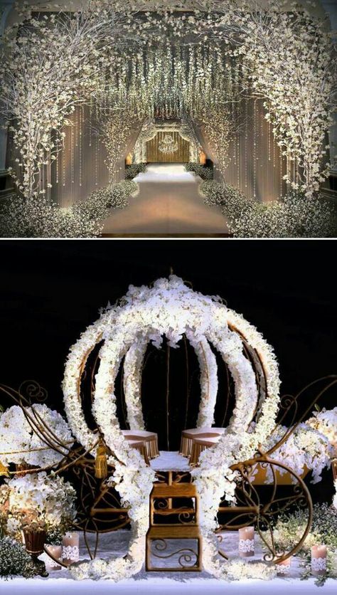 @irynatatarchuk Rustic Wedding Decorations, Luxury Brides, Winter Wonderland Wedding, Fantasy Wedding, Wonderland Wedding, Wedding Stage, Winter Wedding Dress, Wedding Cake Designs, Disney Wedding