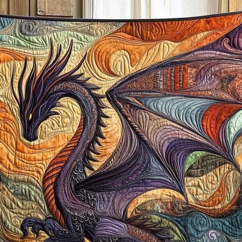 Vantique Fabric & Flair on Instagram: "🐉 Embrace the Magic of Dragons! ✨ 🛒→ https://vantique.net/dk487 #dragon #love #quilt #blanket" Dnd Quilt, Dragon Quilt, Love Quilt, Quilting Patterns, Quilt Blanket, The Dragon, Art Quilts, Color Me, Quilt Patterns