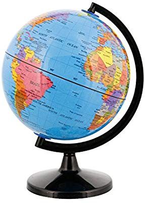 Amazon.com: TCP Global 6" (14.2cm) Blue Ocean Desktop World Globe Black Base: Office Products Rotating Desk, World Globe Map, Ocean Classroom, Globe Earth, Kids Globe, Earth World, Earth Map, World Globes, Earth Globe