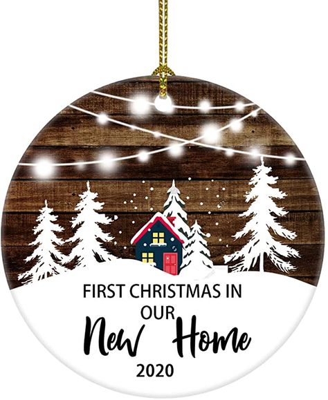 Christmas Tree House, Home Christmas Tree, Christmas Wedding Decorations, Housewarming Decorations, Homeowner Gift, Deer Ornament, Xmas Tree Decorations, Our First Christmas, Our New Home