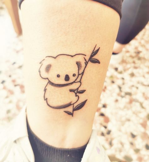 #koala #koala_tattoo #minimal_tattoo #small_tattoo #woman_tattoo #tattoo_for_women #cute_tattoo #linework #ink #inked #inked_women 🐨 Tiny Koala Tattoo, Koala Tattoo Design, Koala Tattoo Minimalist, Koala Tattoo Cute, Cute Koala Tattoo, Cute Animal Tattoos For Women, Simple Koala Tattoo, Koala Bear Tattoo, Kola Tattoos