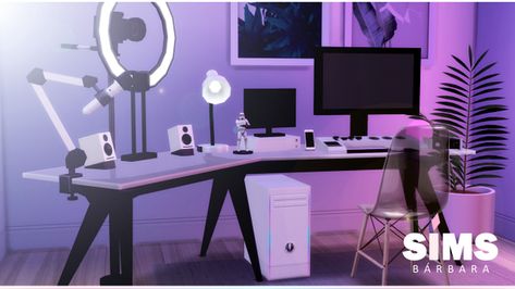 SIMS 4 | Video Station | Barbara Sims | Bárbara Sims on Patreon Sims 4 Cc Patreon Room Decor, Sims 4 Phone Mods Patreon, The Sims 4 Cc Home, Sims 4 Gaming Cc, Sims 4 Cc Home Decor, Sims Decor, Pixel People, Los Sims 4 Mods, Ts4 Mods