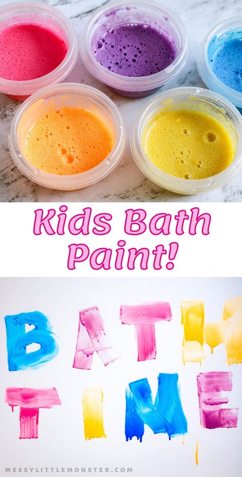 Paper Projects For Kids, Bath Activities, Curriculum Themes, Easy Paper Crafts For Kids, Art Explosion, Bath Paint, Paint Recipe, Toddler Painting, Sowing Seeds