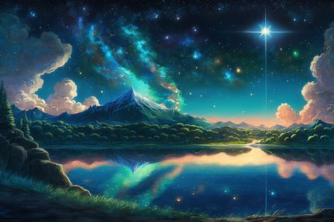 Lake Background, Computer Wallpaper Hd, Art Scenery, Alien Plants, Sky Stars, Mountain Forest, Tablet Wallpaper, Smartphone Wallpaper, Fantasy Art Landscapes