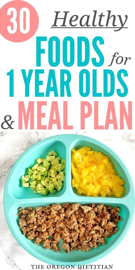 This list of healthy finger foods for 1 year olds will help you make complete, nourishing meals for your baby! Easy ideas with sample meal plan with breakfast, lunch, dinner, and snacks all included! #babyfood #babymealplan #1yearoldbaby Baby Meal Plan, Baby Lunch, Baby Dinner, Healthy Finger Foods, Nourishing Meals, Easy Toddler Meals, Easy Baby Food Recipes, Toddler Breakfast, Foods Healthy