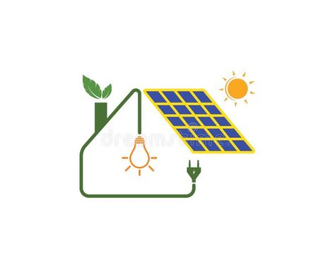 solar panel logo vector icon of natural energy stock illustration Solar Panel Logo, Green Energy Design, Green Energy Logo, Energy Logo Design, Solar Logo, Solar Energy Design, Solar Heater, Solar Energy Projects, Energy Logo