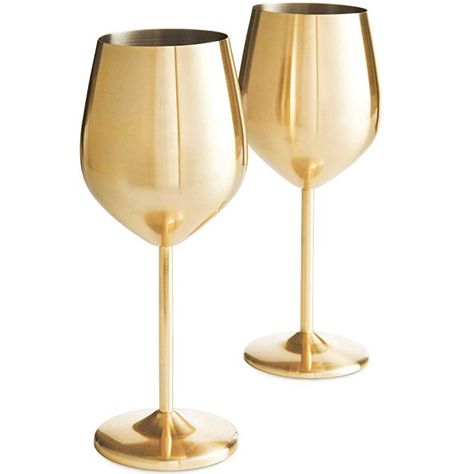 Gold Wine Glasses, Quirky Kitchen Decor, Unique Wine Glasses, Gold Wine, Living Space Decor, Wine Glass Set, Wine Cups, Glassware Set, Glass Set