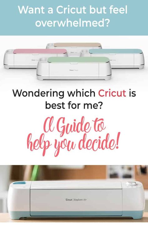 Which Cricut is best for me? A breakdown of each type of Cricut machine to help you decide which one is right for you! Types Of Cricut Machines, Make Your Own Pillow, Cricut Help, How To Use Cricut, Scoring Tool, Easy Lessons, Circuit Projects, Cricut Explore Air, Cricut Free