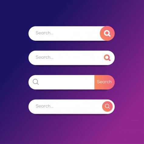 Set search bar and search boxes element ... | Premium Vector #Freepik #vector #template Search Bar Ui, Search Bar Design, Figma Plugin, Buttons For Website, Creative App Design, Search Ui, Template Journal, Login Page Design, Ui Buttons