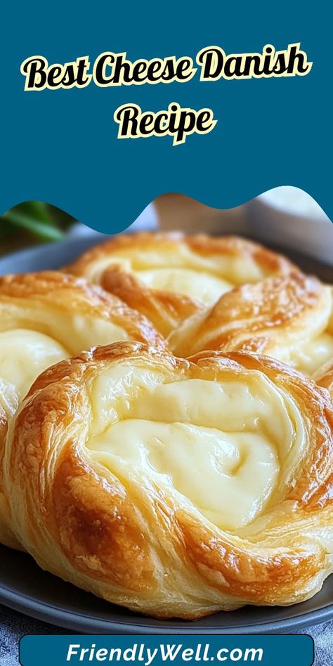 Create this Best Cheese Danish Recipe and enjoy bakery-style pastries right at home! 🥐✨ With a flaky, buttery crust and creamy cheese filling, it’s a perfect treat for breakfast, brunch, or dessert. Easy to make and even easier to love! 🍽️❤️ #CheeseDanish #HomemadePastries #BreakfastRecipes #BakeryStyle Cheese Danish With Pie Crust, Pastry Danish Recipes, Savory Things To Bake, Cream Cheese Danish Puff Pastry, Danish Pastry Shapes, Almond Danish Recipe, Danish Filling, Polish Pastries, Cheese Danish Recipe From Scratch