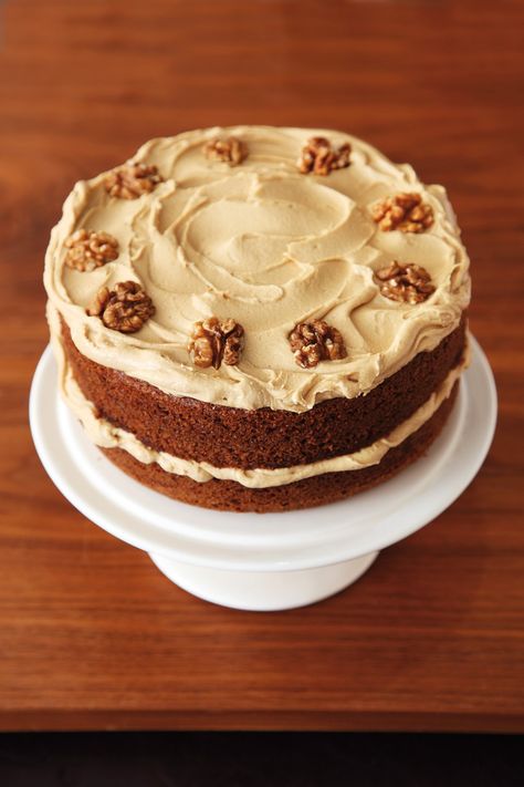 Coffee And Walnut Cake, Cake Mixture, Walnut Cake, Gateaux Cake, Nigella Lawson, Think Food, Strong Coffee, Food Cakes, Let Them Eat Cake