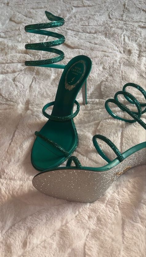 Green Heels Aesthetic, Heels Aesthetic, Green Heels, Heels, Green